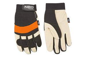 Перчатки рабочие натуральная кожа с неопреном NEO Tools 97-606