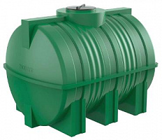 Емкость для воды Полимер-Групп 2000 л  цилиндрическая горизонтальная зеленая G2000