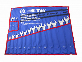 Набор комбинированных ключей KING TONY 1/4 16 предметов 1216SRN