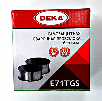 Проволока сварочная DEKA 0,8мм 0,5кг с флюсом E71TGS