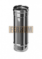 Труба-Дымоход (из нержавеющей стали 0,5 мм) ф120 х0,5м Ferrum 20833