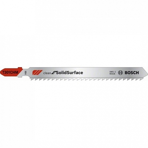 Пилки CleanSolidSurface (117 мм; тип T301CHM; 3 шт.) для лобзика Bosch 2608667450 Пилки CleanSolidSurface (117 мм; тип T301CHM; 3 шт.) для лобзика Bosch 2608667450
