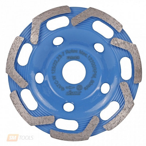 Чашка алмазная торцевая сегментная по бетону 125х22,2 Distar 7-Rotex 16915067010 Чашка алмазная торцевая сегментная по бетону 125х22,2 Distar 7-Rotex 16915067010