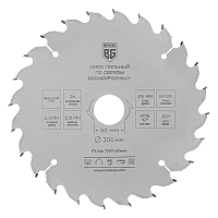 Диск пильный BERGER Б/Р ф200x30/25.4/20/16x24z 2.8/2.0мм AT BG1647