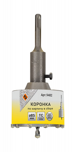 Коронка SDS + для кирпича в сборе 85x50 ТС Энкор 9482 Коронка SDS + для кирпича в сборе 85x50 ТС Энкор 9482