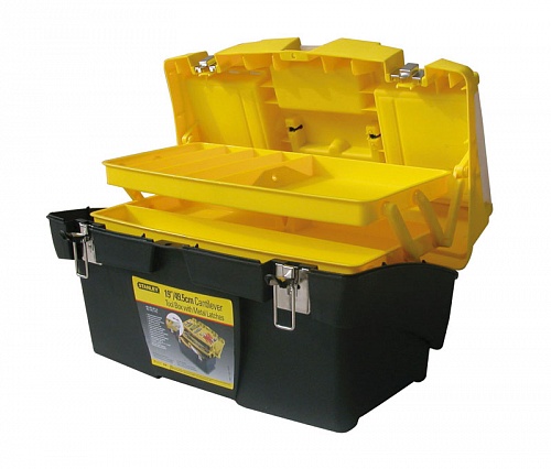 Ящик для инструментов 19" MEGA CANTILEVER с металическими замками STANLEY 1-92-911 Ящик для инструментов 19" MEGA CANTILEVER с металическими замками STANLEY 1-92-911