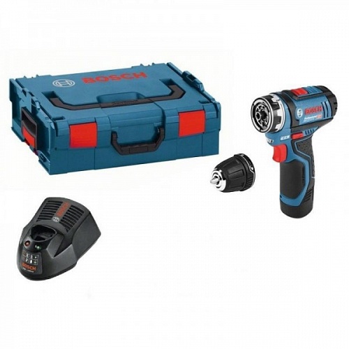 Аккумуляторная дрель-шуруповерт BOSCH GSR 12V-15 FC Professional 2x2.0 Ач, GFA 12-B L-Boxx (0.601.9F6.001)