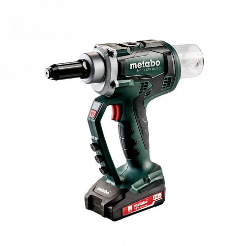 Заклепочный пистолет аккумуляторный Metabo NP 18 LTX BL 5,0 2х2,0Ah 619002500