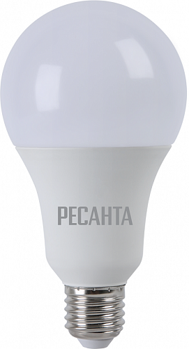Лампа светодиодная Ресанта 20Вт груша 3000К тепл Е27 LL-R-A80-20W-230-3K-E27