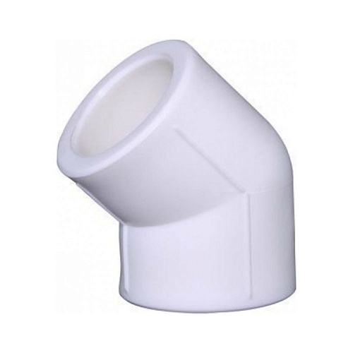 Уголок PPRC ф110мм угол 45° (1/12) белый FD-plast 2149 Уголок PPRC ф110мм угол 45° (1/12) белый FD-plast 2149