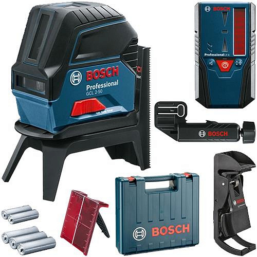 Комбинированный лазерный нивелир Bosch GCL 2-50 + RM1 + BM3 + LR6 + кейс 0.601.066.F01