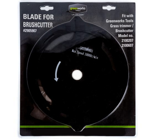 Стальной 4-х лопастной нож д/триммеров Greenworks 2905907 Стальной 4-х лопастной нож д/триммеров Greenworks 2905907