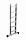 Лестница двухсекционная Dogrular 2х 6 ступеней алюминий шарнир 511206