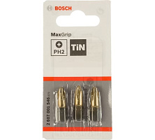 Вставка Bosch PH2 25мм TIN 3шт 2 607 001 546