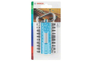 Набор вставок 21шт.+магнитный держатель 25мм Bosch (2 607 002 822)