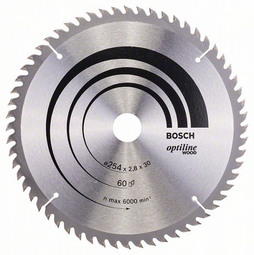 Диск пильный по дереву (254x30 z60) Optiline Wood BOSCH 2.608.640.444 Диск пильный по дереву (254x30 z60) Optiline Wood BOSCH 2.608.640.444