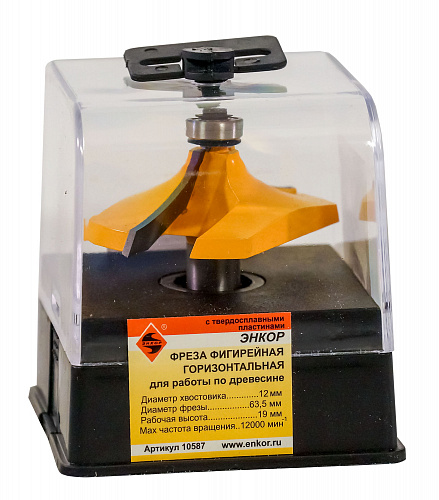 Фреза фигирейная горизонтальная ф63,5 x 19 мм хвостовик 12 мм Энкор 10587