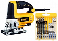 Лобзик коробка + набор пилок DeWalt DW349B-KS