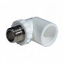 Уголок комбинированный PPR  ф 25мм x  1/2" НР белый