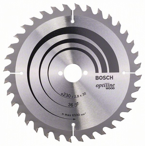 Диск пильный по дереву (230x30 z36) BOSCH Optiline Wood 2.608.640.628