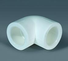 Уголок PPR 40 мм угол 90° (10/200) белый Уголок PPR 40 мм угол 90° (10/200) белый