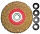 Щетка дисковая FIT для УШМ ф22,2/125 мм сталь латунированная 1/60 39012