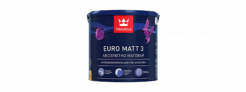 Краска интерьерная Tikkurila EURO MATT 3 А глянцевая/матовая 2.7л 700001113