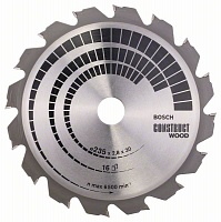 Диск пильный по дереву (235x30 z16) BOSCH Construct Wood 2.608.640.636