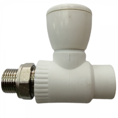 Вентиль для радиатора прямой VALFEX PP-R 20 х1/2" белый (10/100) 11149020 