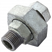 Соединитель с накидной гайкой прямой Ду25 FM чугун оц Соединитель с накидной гайкой прямой Ду25 FM чугун оц