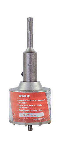 Коронка VMX SDS+ 75х50 ТС для кирпича в сборе VM511049