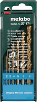 Набор сверл для металла HSS-TIN 6 шт 2-8 мм Metabo 627171000