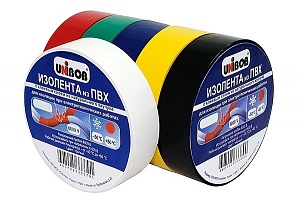 Изолента 19 мм x 20 м цвет черный UNIBOB 58320